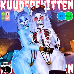 Ghost Kitty [PC+QUEST] [VRCFT][SPS][VRChat Avatar]