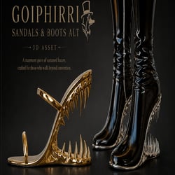 Goiphrri Sandals and Boots Alt - Gold & Silver Color [Panda, ZinFit] 