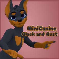 Black and Rust - Julia Winterpaw Mini-Canine Texture