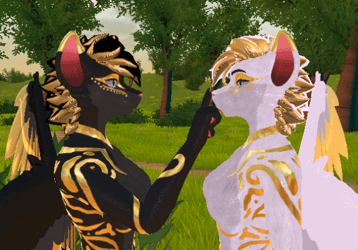 Black&Gold/White&Gold Hyenid Texture Pack