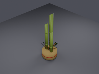 Low Poly Kadomatsu (Japanese New Year Bamboo Decoration) - VRChat World Prop