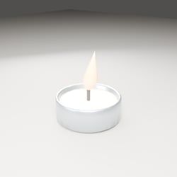 Free Low Poly Tealight Candle (VRChat World Prop)