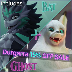 [Halloween Sale!] Durgarra: Fluffy Dragon for VRChat + VRM (Quest + PC)