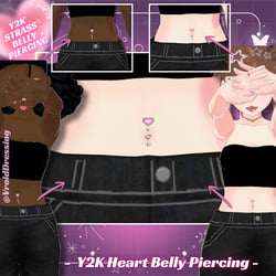 FREE 2D VRoid Y2K Heart Belly Piercing Texture