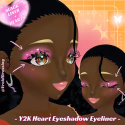 P2U + F2U | 2D VRoid Y2K Heart Eyeshadow & Eyeliner (7 colors)