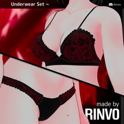 Underwear Set / Lingerie / Panties / Bra (Rigged for GodMagician, VRBase EGirl, VRBase Anime, ZinFit, Celestia)