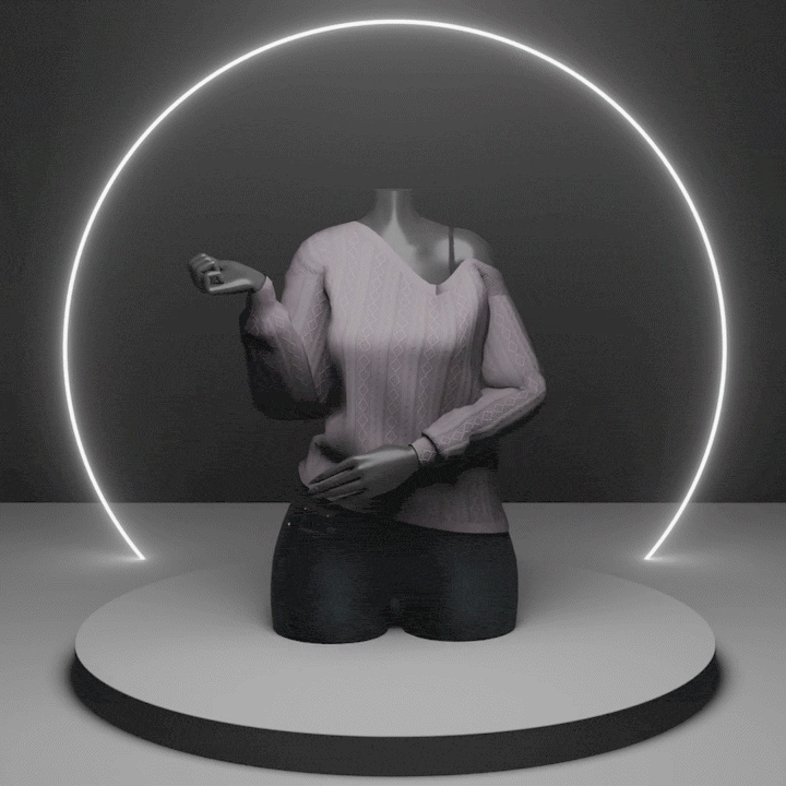 Off Shoulder Sweater for Zinfit - VRChat Asset