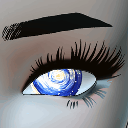 PAINTED GALAXY Eyes Animated Audio link Eyes - Eye Textures for 3D Models VRM, MMD, Avatars or VRCHAT