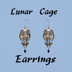 Lunar Cage Earrings (Personal and Commercial Use)