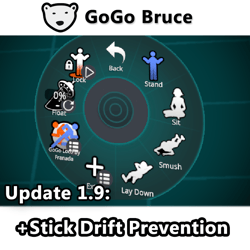GoGo Bruce - Alternative GoGo Loco Menu + Stick Drift Prevention [VRChat / VRCFury]