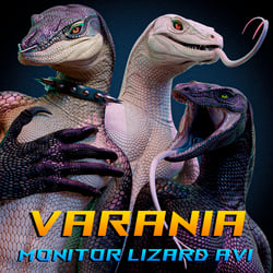 Nekari Varania - Monitor Lizard VRChat avatar