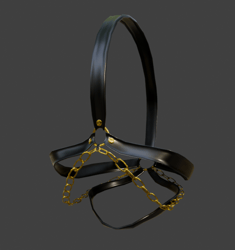 Latex Face Chain Harness