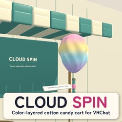 CLOUD SPIN | Color-Layered Cotton Candy Cart for VRChat Worlds
