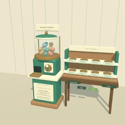 POCKET GROVE | Woodland Capsule Machine & Display Shelf for VRChat Worlds