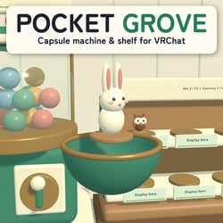 POCKET GROVE | Woodland Capsule Machine & Shelf for VRChat Worlds