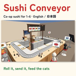 Sushi Conveyor | Co-op Sushi for VRChat Worlds, 1-6 Players