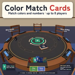 Color Match Cards | Color & Number Card Game for up to 8 in VRChat