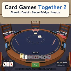 Card Games Together 2 | Speed, Doubt (Cheat), Seven Bridge & Hearts for VRChat