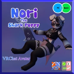 Nori the Shark Puppy (VRChat Avatar)