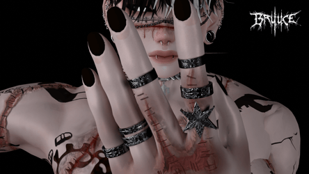Chrome Rings Set