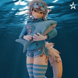 The Cozy Shark Pajama Set + Hair [ Kobo Edition ]
