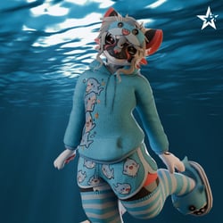 The Cozy Shark Pajama Set + Hair [ Mayu Edition ]