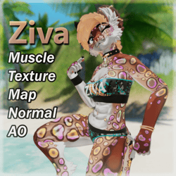 Ziva / Akiva Muscle Texture Map (Normal, AO, Decal)