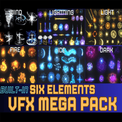 Unity Game VFX - Six Elements VFX Mega Pack(Built-In)