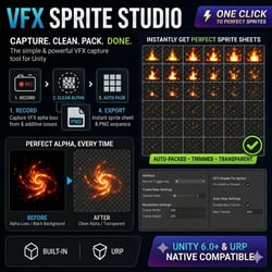Unity VFX Sprite Studio - Record, Remove BG, Generate Sprite Sheets & GIF