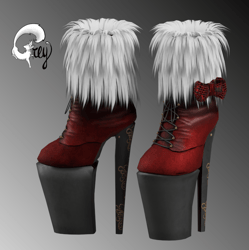 Fluffy Christmas Heels