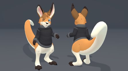 Blender Roo VRChat Avatar [+GoGo Loco] PC + Quest