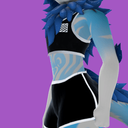 Booty shorts and gym top for Nardoragon