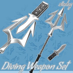 Diving Weapons Set - Trident & Knife