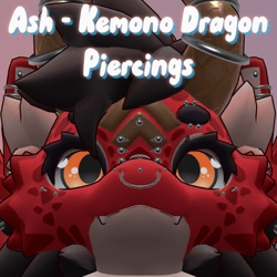 Ash - Kemono Dragon Piercings