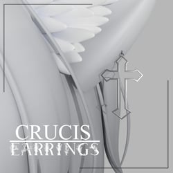 CRUCIS Earrings (Physbones Ready)【VRChat】