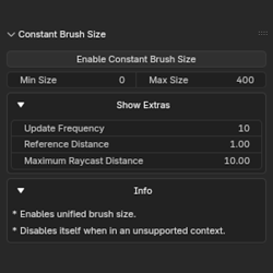 Constant Brush Size Tool for Blender