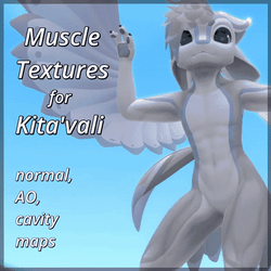 Kita'vali Muscle Textures - Normal map, Ambient Occlusion, Cavity map for VRChat