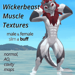 Wickerbeast Muscle Textures - Normal map, Ambient Occlusion, Cavity map for VRChat