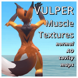 Vulper Muscle Textures - Normal map, Ambient Occlusion, Cavity map for VRChat