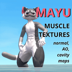 Mayu Muscle Textures - Normal map, Ambient Occlusion, Cavity map for VRChat