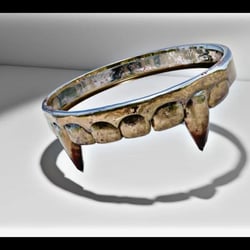 vampire phangs ring (silver)