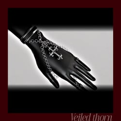 Gothic cross bracelet/ cuffs