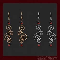Gothic Spiral Earrings