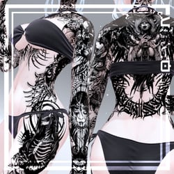 Diablo tattoos 入れ墨 *テクスチャ* モデル「Booth Avatars」/HD