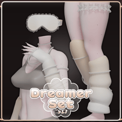 ☁︎ Dreamer Set ☁︎ | Warmers, Sleep Mask, Garter, Necklace, Choker