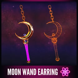 FREE - Moon Wand Earring