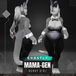 Ghostly BunnyGirl Outfit [MamaGen]