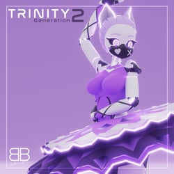 [Original 3D Model] TRINITY TR-22 Neko Ballerina Robot Girl VRChat Avatar