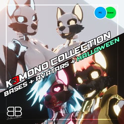 [Original 3D Model] K3MONO 8 in 1 VRChat Bases + Avatars || PC + Quest