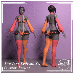 Two-Tone Bodysuit Set (Rigged for VRBase Egirl)